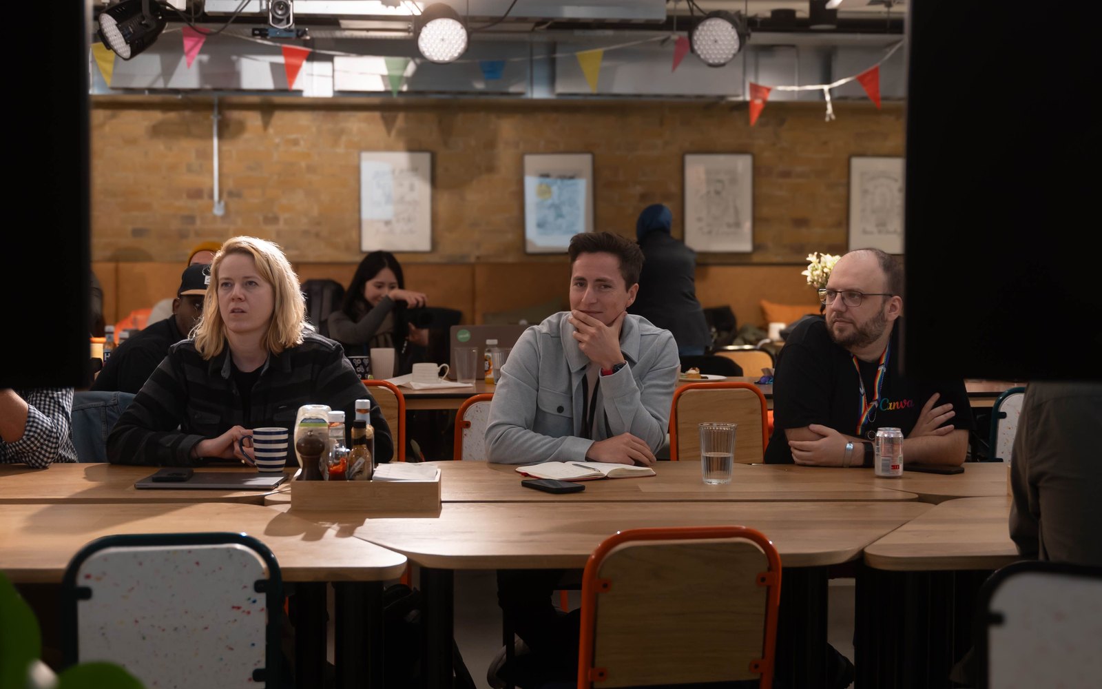 Business participants in a professional meeting setting